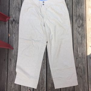 Tan colored linen pants